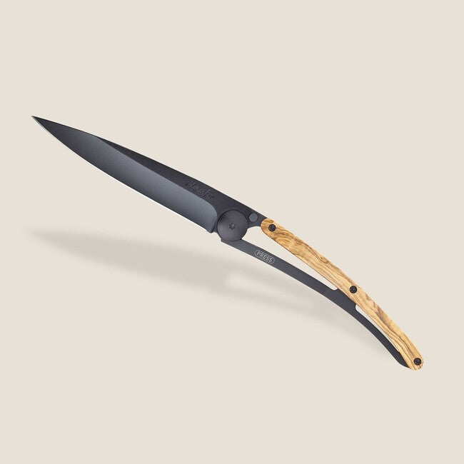Deejo Klappmesser Olivenholz schwarz