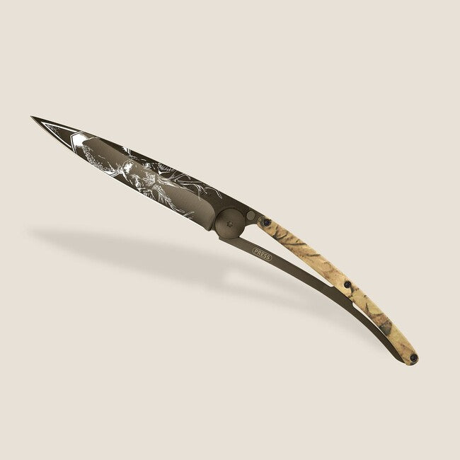 Deejo Tattoo Klappmesser schwarz braun camo Deer