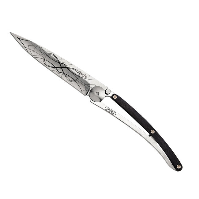 Deejo Tattoo ebony wood infinite Schließmesser