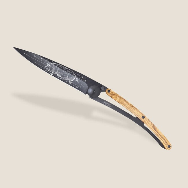 Deejo Tattoo Giant Schließmesser olive Prime Cuts