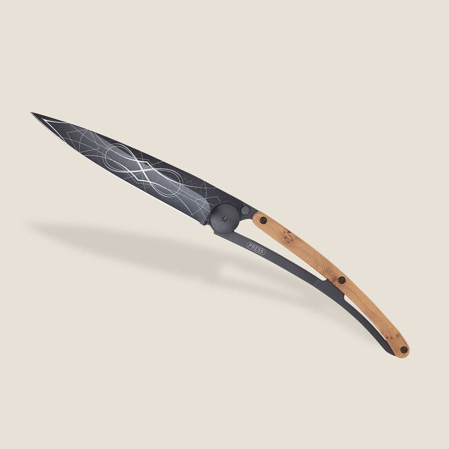 Deejo Tattoo-Schließmesser infinite black infinite juniper