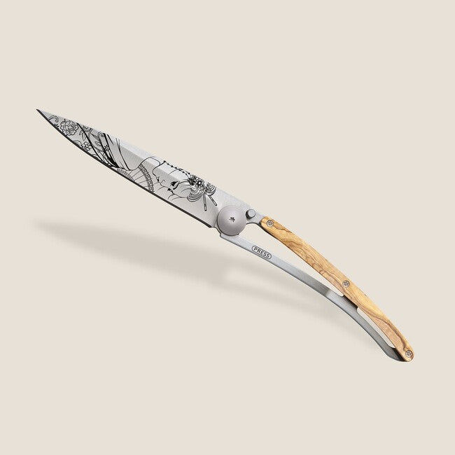 Deejo Tattoo wood schließmesser Geisha