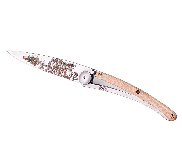 Deejo Tattoo wood schließmesser Mushroom