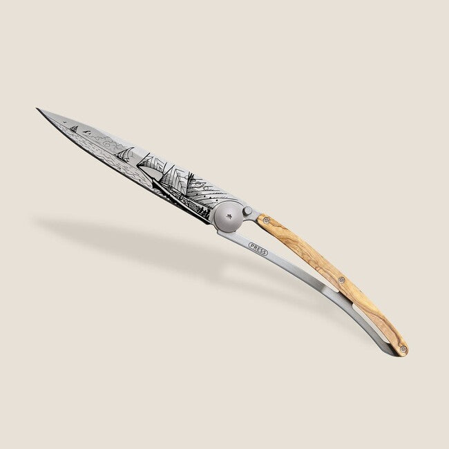 Deejo Tattoo wood schließmesser Sailing