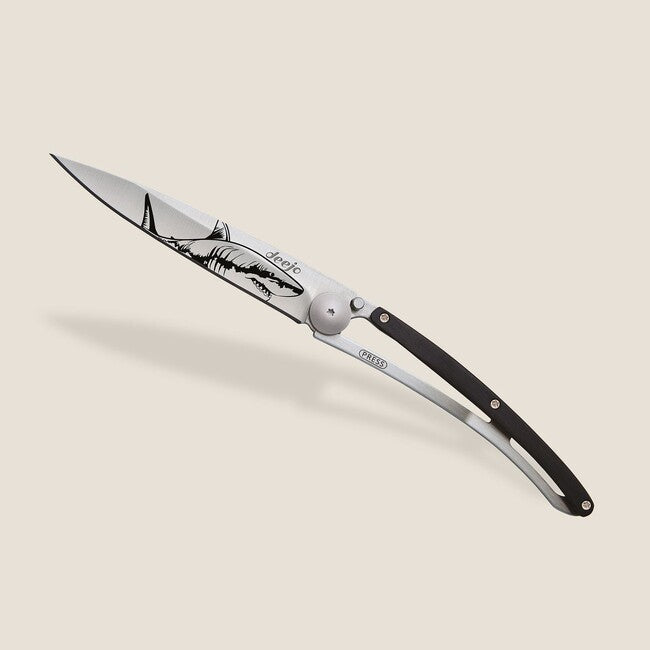 Deejo Tattoo wood schließmesser shark