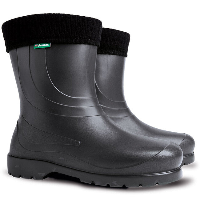 Demar Laura damen Gummistiefel mit warmer Sohle, schwarz