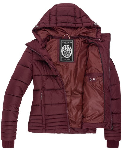 Marikoo SOLE damen-Winterjacke mit Kapuze, wine