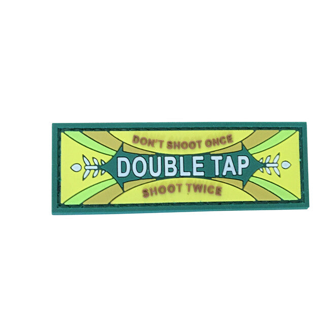 WARAGOD Patch Double Tap Don't Shoot Once Shoot Twice PVC Patch OD Grün