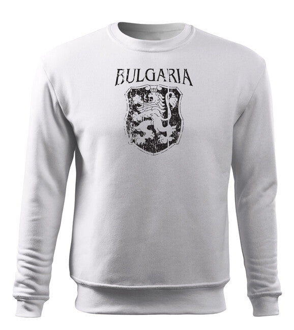 DRAGOWA herren-Sweatshirt Bulgarisches Wappen, weiß