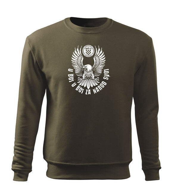 DRAGOWA herren-Sweatshirt HR Adler „u boj u boj za narod svoj“, oliv
