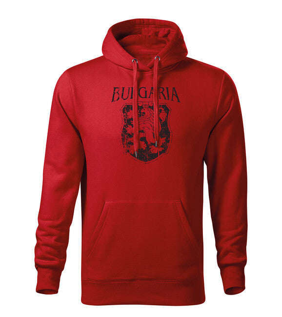 DRAGOWA herren-Kapuzenpullover Bulgarisches Wappen, rot