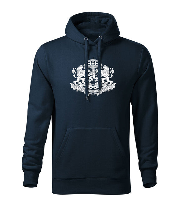 DRAGOWA herren-Kapuzenpullover Bulgarisches Symbol, dunkelblau