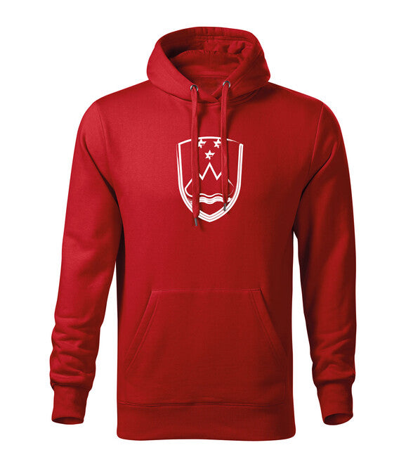 DRAGOWA herren-Kapuzenpullover Slowenisches Wappen, rot