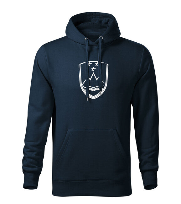 DRAGOWA herren-Kapuzenpullover Slowenisches Wappen, dunkelblau