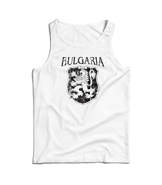 DRAGOWA herren-Tanktop Bulgarisches Wappen, weiß