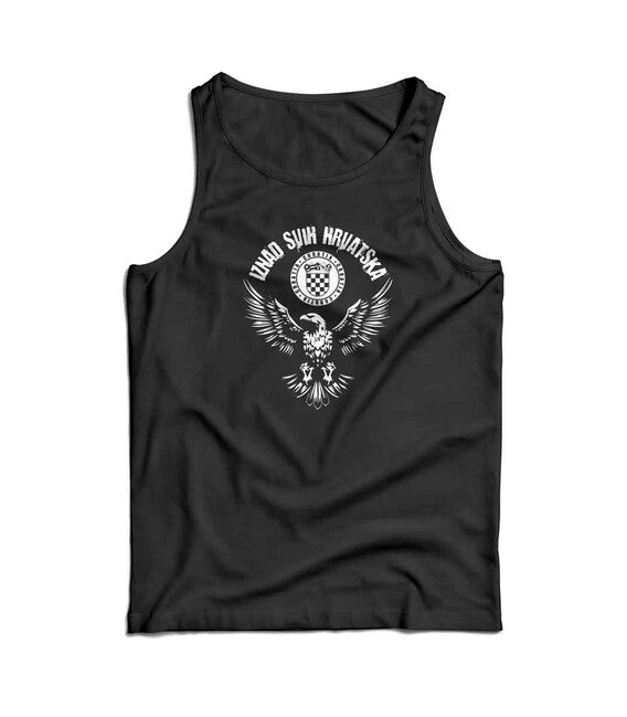 DRAGOWA herren-Tanktop HR Adler „Iznad svih Hrvatska“, schwarz