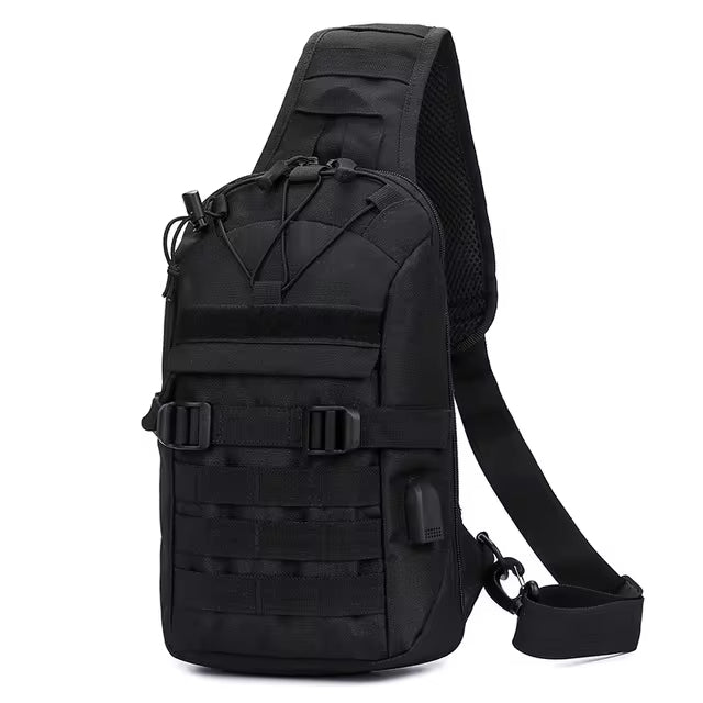 DRAGOWA TACTICAL Oscar Rucksack mit einem Riemen, schwarz