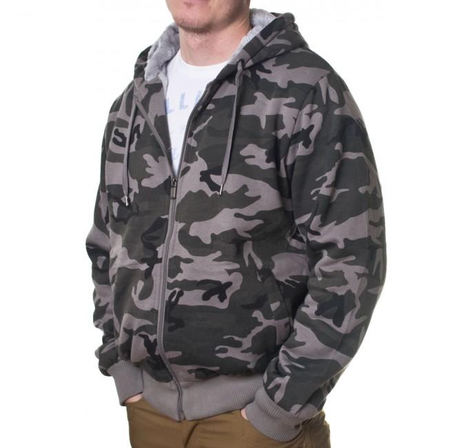 Loshan Sweatshirt Winter zateplena maskacova grau