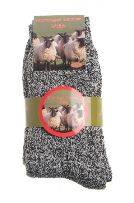 O&T Norwegian Wool Socks 3 Pairs, Grey