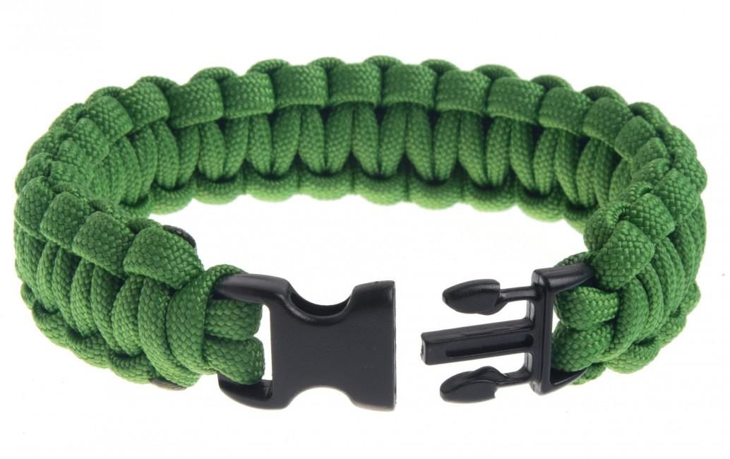 O&T Armband paracord Kunststoff- pracka, grün