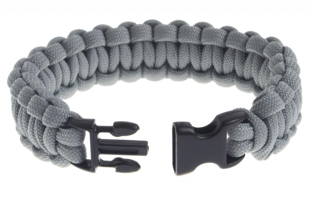 O&T Armband paracord Kunststoff- pracka, grau