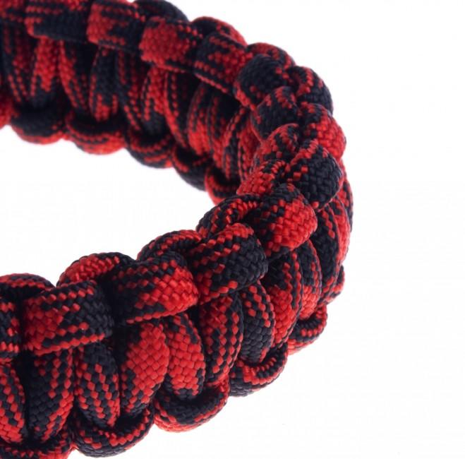 O&T Paracord Bracelet, Red and Black