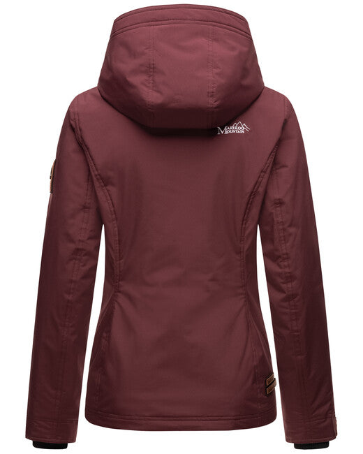 Marikoo BROMBEERE damen-übergangsjacke mit kapuze, weinrot