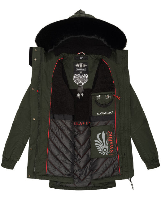 Navahoo Olessa damen Winterjacke, olivgrün