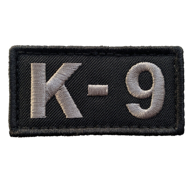 WARAGOD Embroidery K-9 Patch Aufnäher Black and Gray