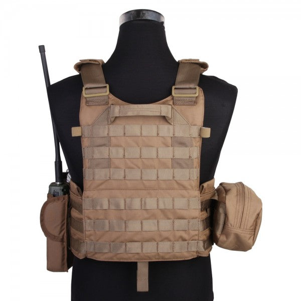 Emersongear LBT6094A plattenträger mit 3 taschen, coyote 500d