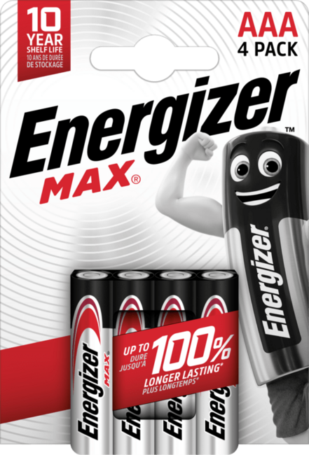 Energizer MAX AAA/E92 Alkalibatterie 4 Stück