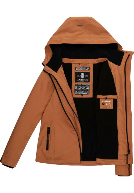 Marikoo ERDBEERE damen-Übergangsjacke mit Kapuze, rusty cinnamon