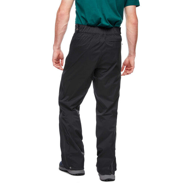 Black Diamond Stormline Stretch Full Zip Men's Rain Pants, Black