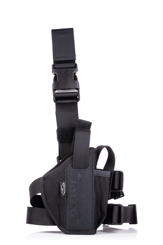 Falco Swanson Oberschenkelholster mit Glock 17 Magazin, schwarz rechts
