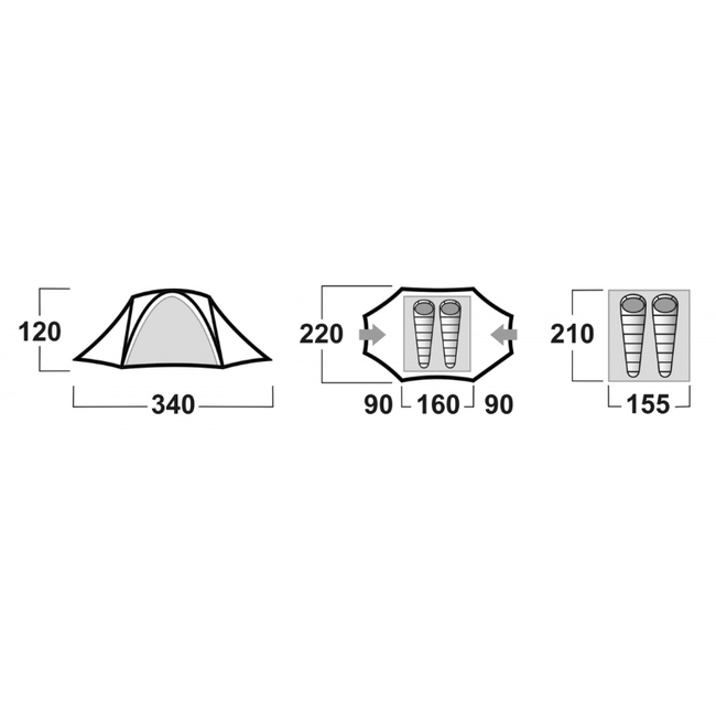 HUSKY Extreme Falcon 2 Tent, Green