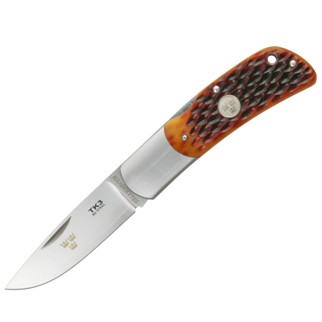 Fällkniven TK3jbc taschenmesser 7 cm Knochen, Cordura-Scheide