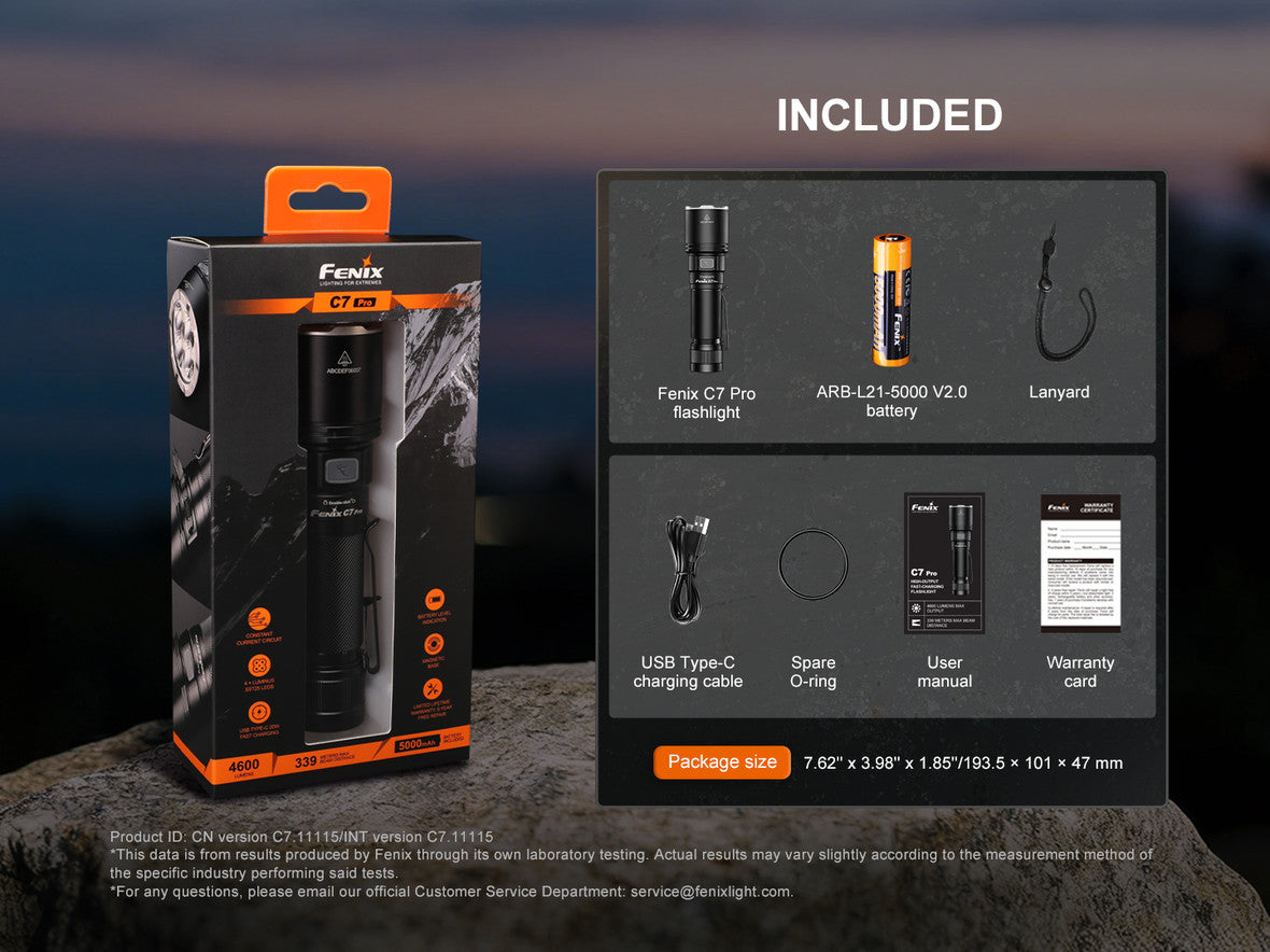 Fenix C7 PRO nabíjateľné svietidlo