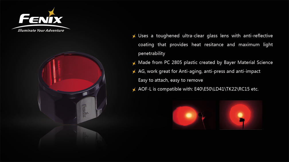 Fenix AOF-L Filter, Red