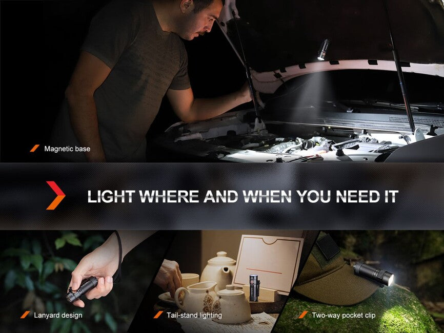Fenix E18R V2.0 GE Rechargeable Flashlight, Nebula