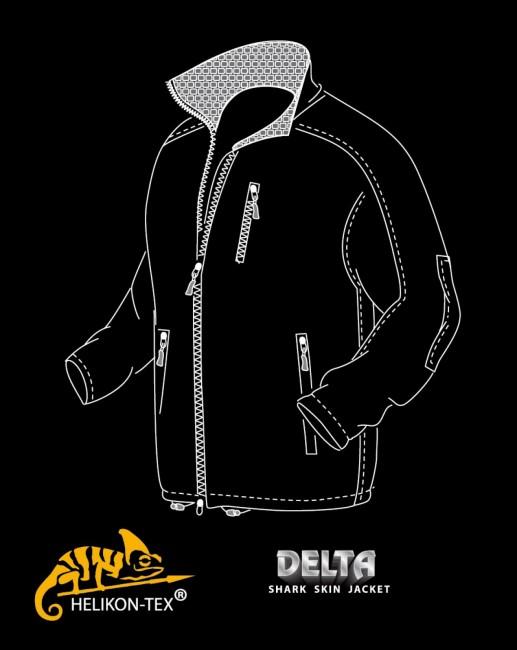 Helikon-Tex Delta SoftShell Shark Skin Jacket, Black