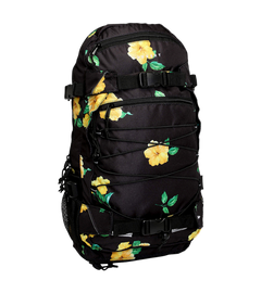 Forvert Louis Allover rucksack 20L, schwarzer hibiskus