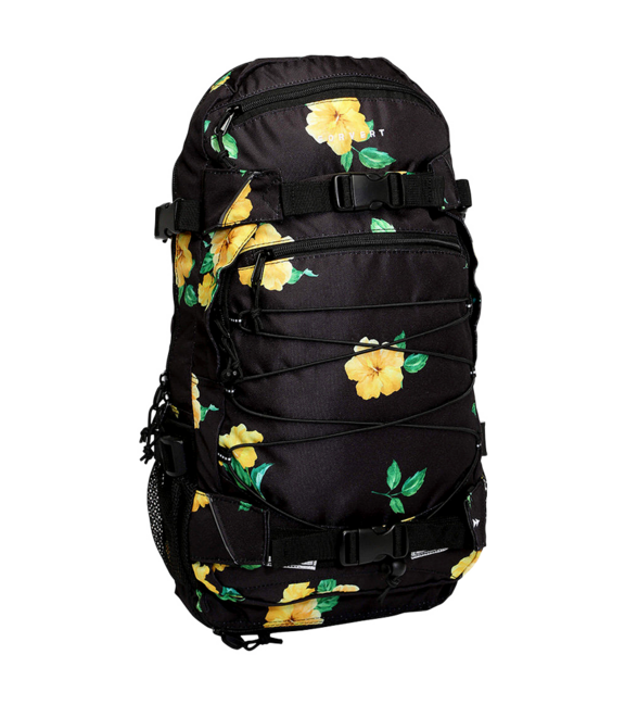 Forvert Louis Allover rucksack 20L, schwarzer hibiskus