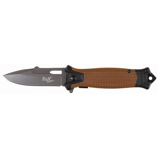 Fox Snake einhandmesser, koyotefarbig, metallgriff
