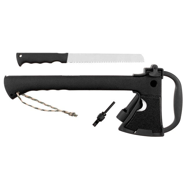 Fox Outdoor Survival-Axt mit Scheide, Nylongriff, schwarz