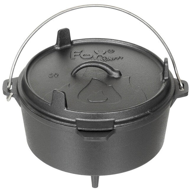 FoxOutdoor Dutch Oven Feuertopf gusseisen ca. 3,8 l