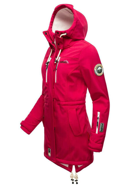 Marikoo ZIMTZICKE P damen-winter-softshelljacke mit kapuze, fuchsia