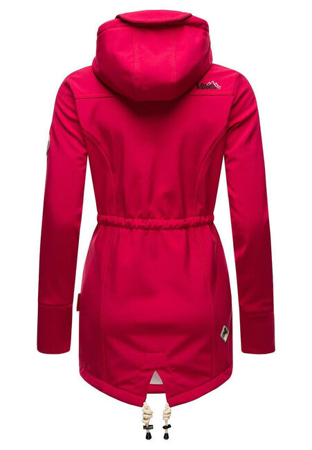 Marikoo ZIMTZICKE P damen-winter-softshelljacke mit kapuze, fuchsia