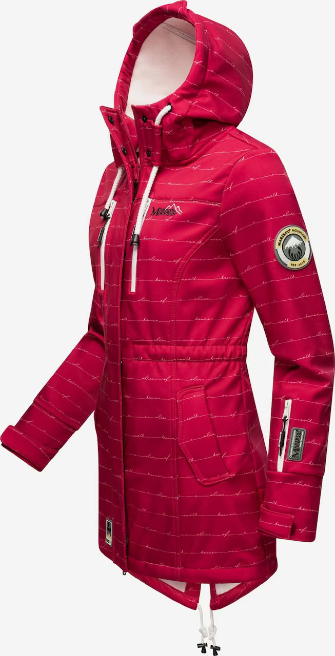 Marikoo ZIMTZICKE P damen-winter-softshelljacke mit kapuze, fuchsia