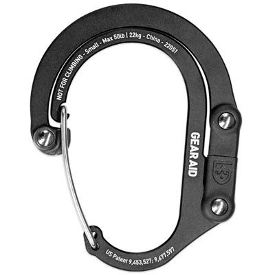 GearAid Karabinerhaken S schwarz