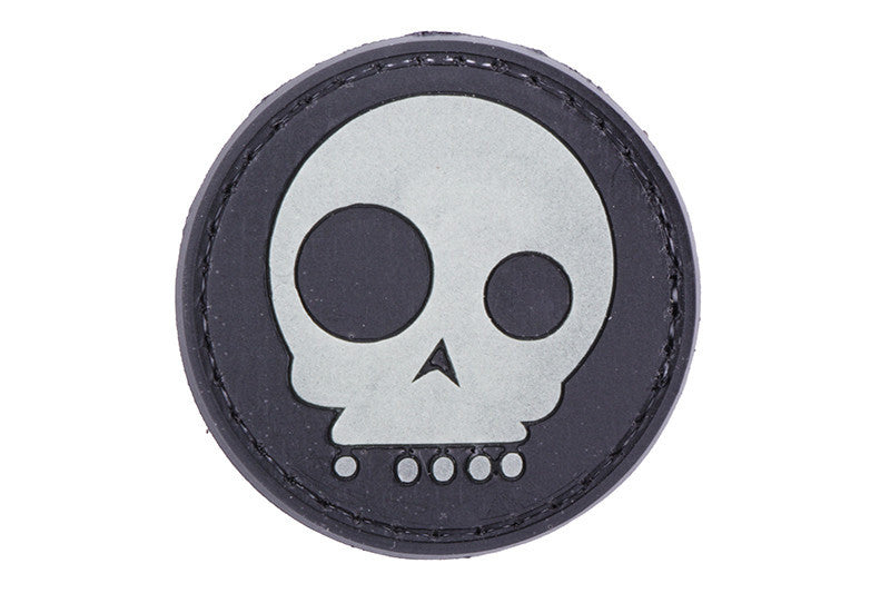 WARAGOD Funny Skull Taktischer Aufnäher schwarz, 4cm